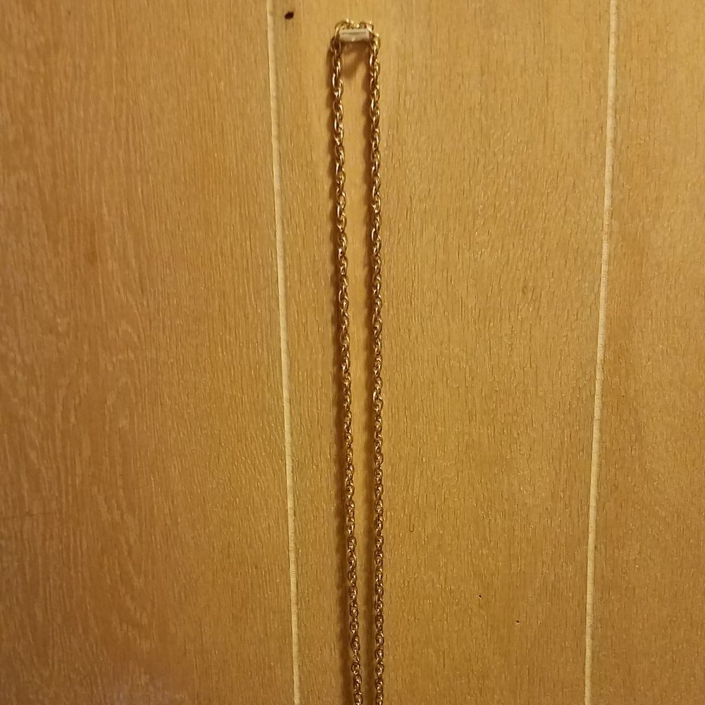30" Gold Colored Braided Wheat Slip On Chain